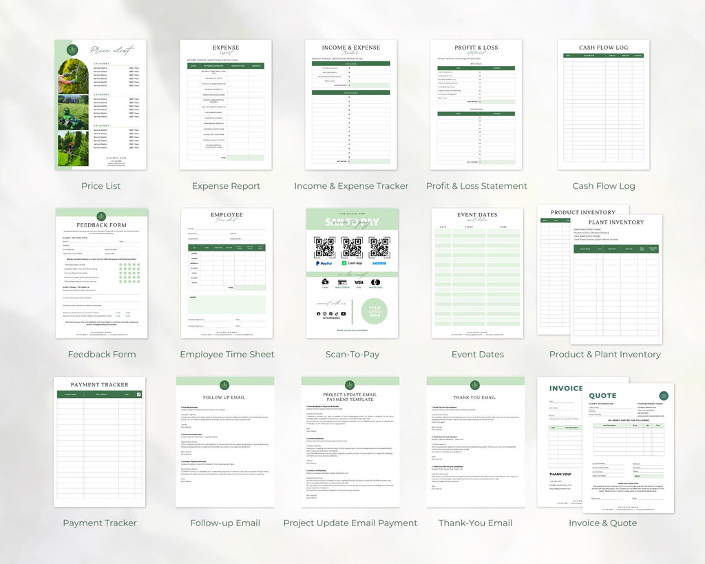 Landscaping Business Bundle, Landscaping Business Cards Template, Landscaping Business Flyer, Landscaping Forms, Landscaping Marketing