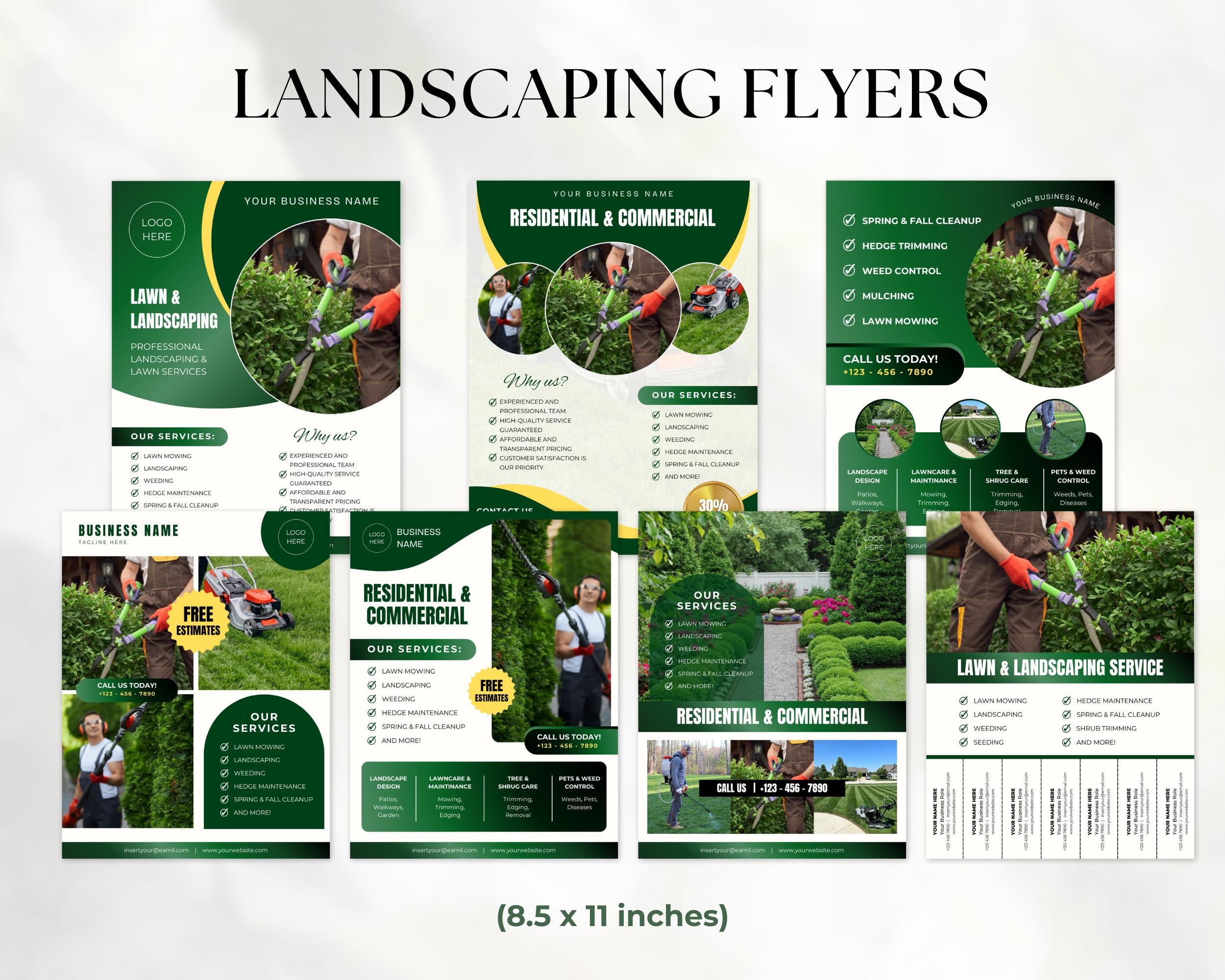 Landscaping Business Bundle, Landscaping Business Cards Template, Landscaping Business Flyer, Landscaping Forms, Landscaping Marketing